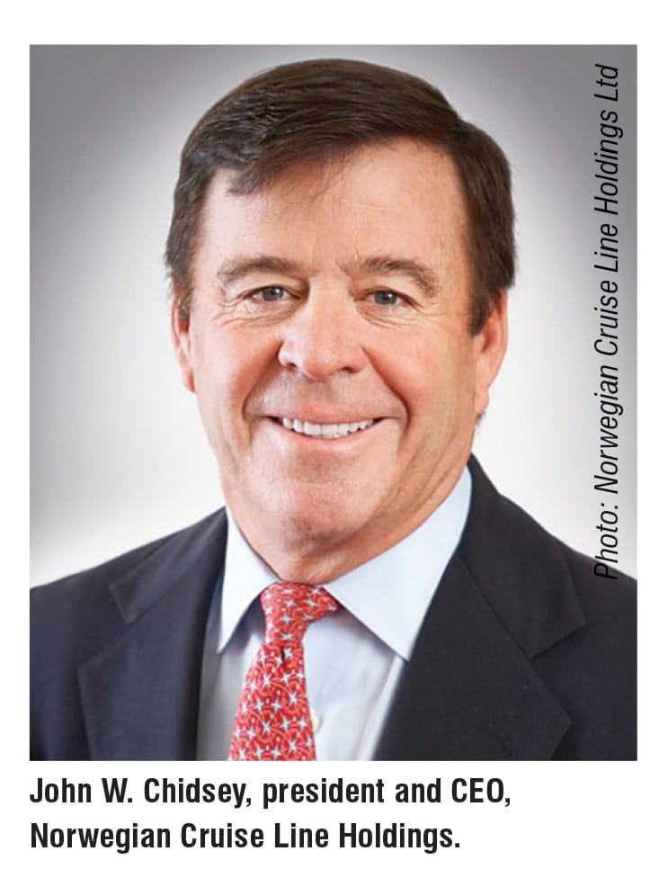 John W. Chidsey, president and CEO, Norwegian Cruise Line Holdings